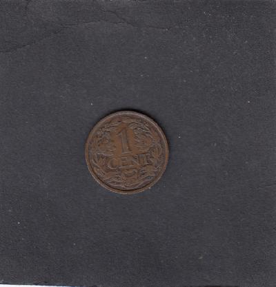 Beschrijving: 1 Cent WILHELMINA 